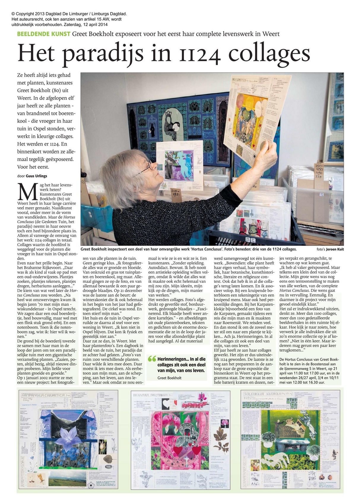 artikel dagblad De Limburger